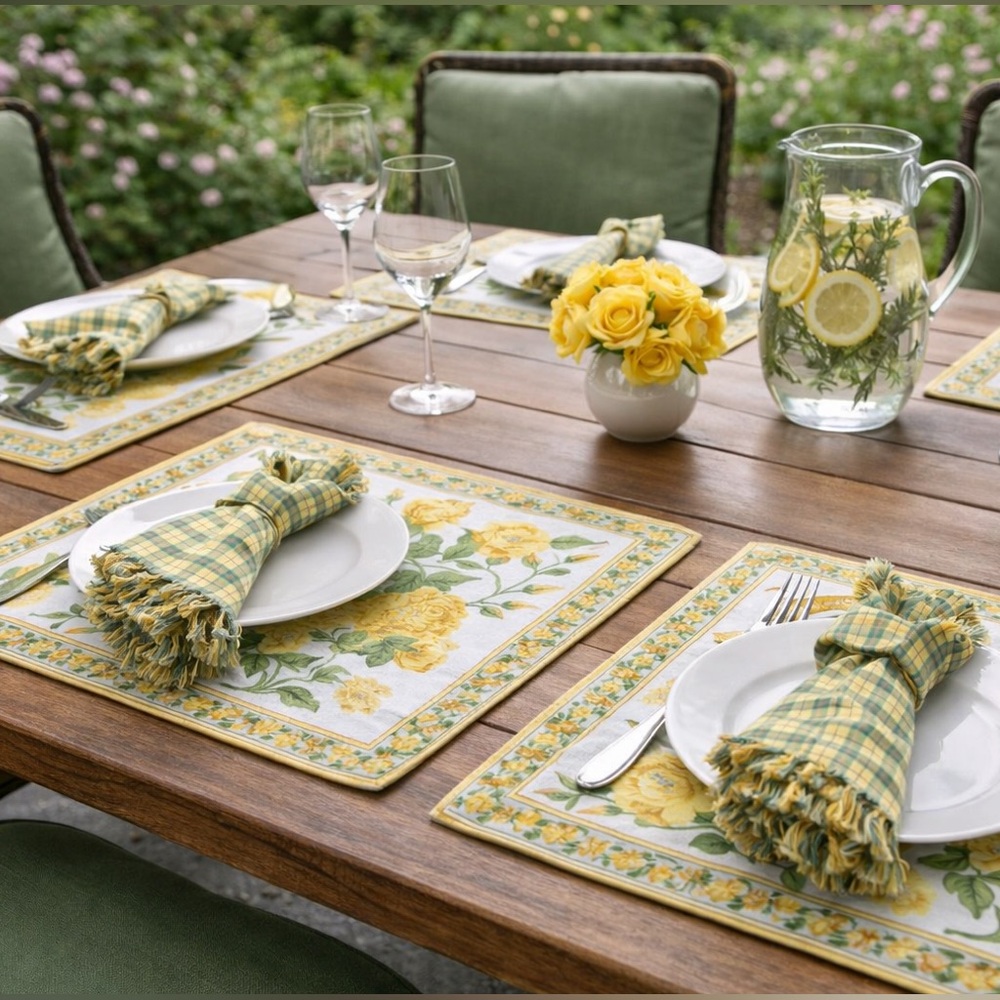 April Cornell Floral Placemats & Napkins Set